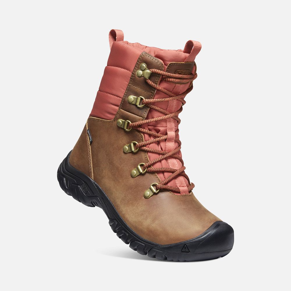 Keen Laarzen Dames Bruin - Greta Waterproof - 94601-VWUA